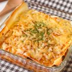 重ねて焼くだけ！◎簡単なのに本格的✨【春巻きの皮でラザニア】