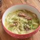 【キャベツとウインナーの豆乳うどん】スープまで飲み干したい！