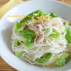 レタスとツナのレモンそうめん
