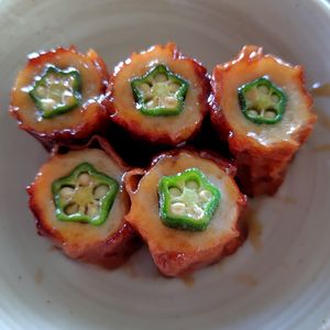 かめちゃん🐢の作ってみた!投稿(【甘辛オクラちくわ】パクパク食べちゃう♡夏のおつまみおかず)