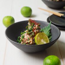 カツオのたたきの辛子和え