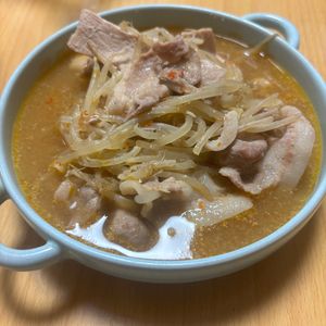nabechanの作ってみた!投稿(豚バラもやしのスタミナ♡ごま味噌スープ【#おかずスープ】)
