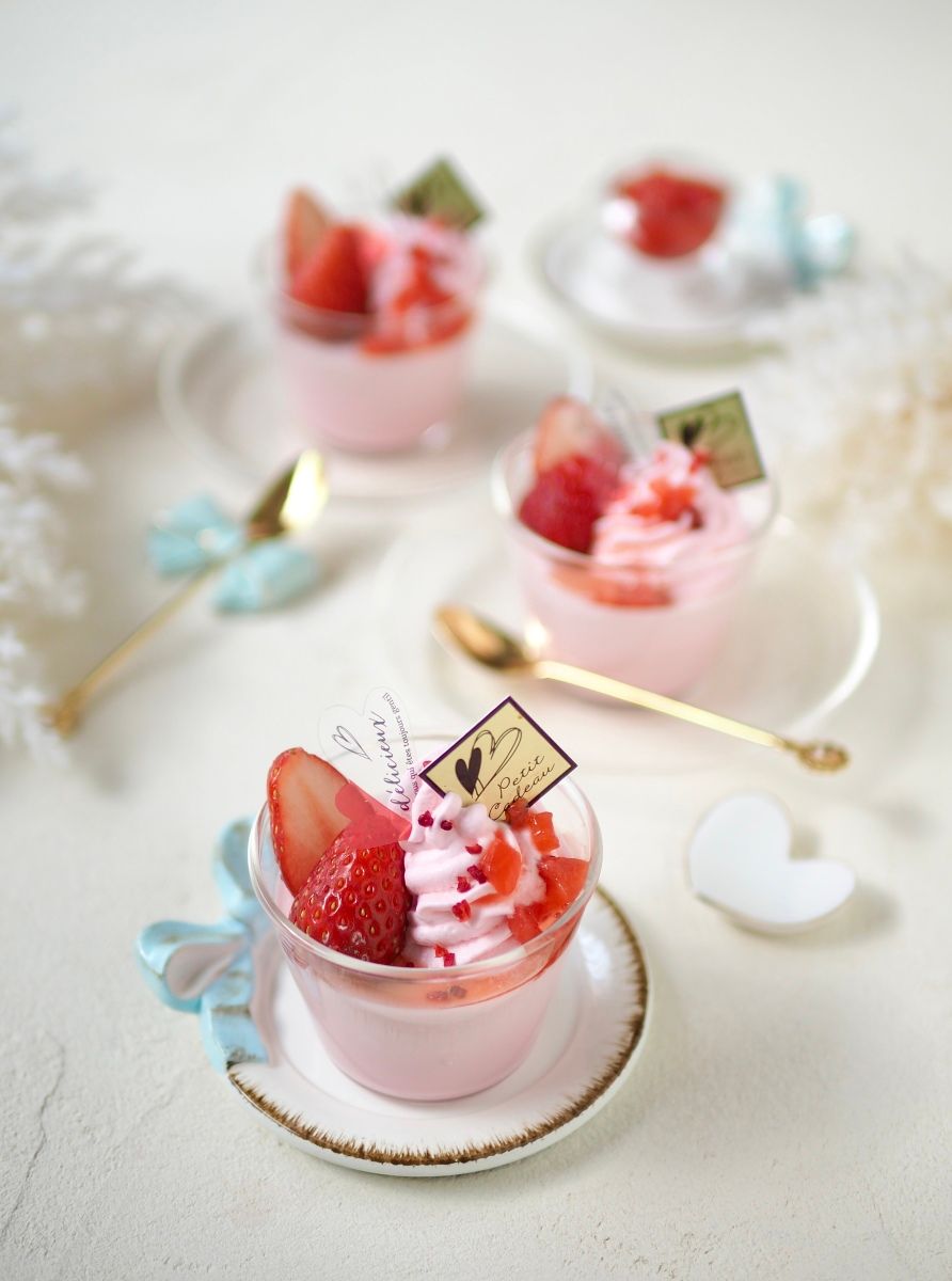 材料3つ！鬼ラクなクリーミーいちごプリン | レシピサイトNadia