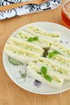 バジル香る◎爽やかきゅうりと卵のクリーミーサンドイッチ