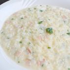 【即席簡単】豆乳とハムとチーズの雑炊