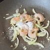 えびとほうれん草の豆乳クリームパスタの工程4