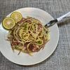 楽ラク手抜キッチン🐶🐾の作ってみた!投稿(みょうがと生ハムの冷製パスタ)