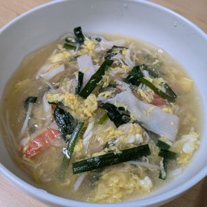 みょんともの作ってみた!投稿(かに玉春雨スープ)