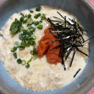 ゆっこの作ってみた!投稿(オートミールの明太チーズ和風リゾット)