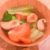 ミルクの作ってみた!投稿(【レタスとトマトとウインナーのコンソメスープ】即完食◎朝にも)