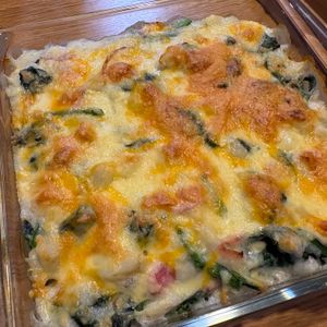ちはるの作ってみた!投稿(【里芋とほうれん草のグラタン】小麦粉不要♪レンジで簡単絶品)
