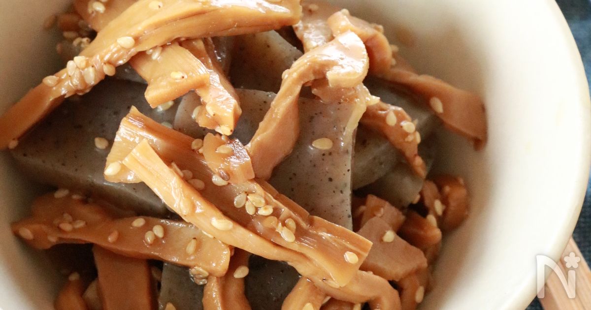 こくうま！簡単おつまみ☆こんにゃくとメンマの炒め物