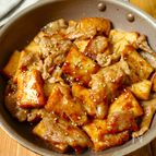 ワンパン10分！【豚こま肉×厚揚げ甘辛味噌炒め】ご飯すすむ♩