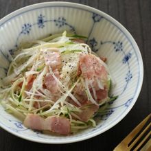 豆乳とベーコンのクリームベジヌードル