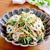 【豆苗と蓮根のごまマヨサラダ】生豆苗がおいしい！