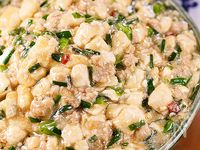 大盛りご飯にかけたい🤩🍚とろとろニラそぼろあんかけ豆腐♪