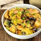 【なす鶏たま丼】材料3つでご飯が止まらない。