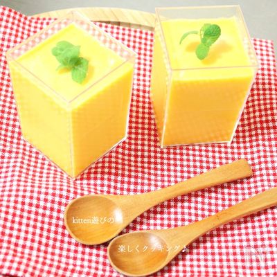 卵不使用まぜるだけ～♪かぼちゃプリン