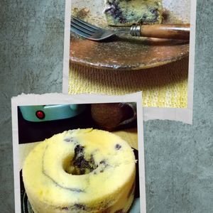 チョロリスの作ってみた!投稿(ノンオイルシフォンの黄金比から米粉のブルーベリーシフォン)