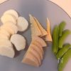 山芋とタケノコのバター甘辛炒めの工程1