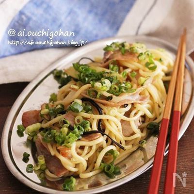 くっつかない焼きそば＊塩こんぶでやみつきねぎ塩焼きそば♡
