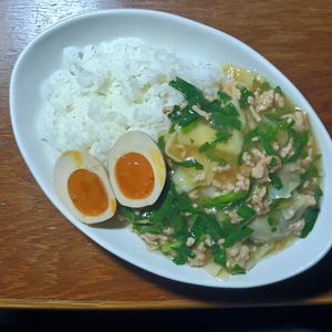 ひろりぃの作ってみた!投稿(包まずコクうま！あんかけギョーザ丼)