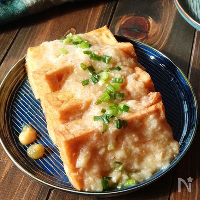 調味料は麺つゆだけ♪厚揚げのとろろあんかけ