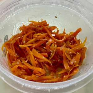 おゆころの作ってみた!投稿(【冷凍作り置き】にんじん大量消費！にんじんきんぴら～白だし味)