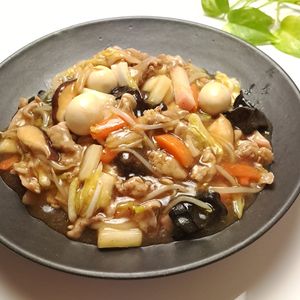 とのちゃまの作ってみた!投稿(行列の中華屋さんの🤩たっぷり甘酸あんかけ焼きそば😋🍜)
