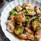 お酢のおかげでさっぱり♡『なすと鶏肉の中華ダレ♪』