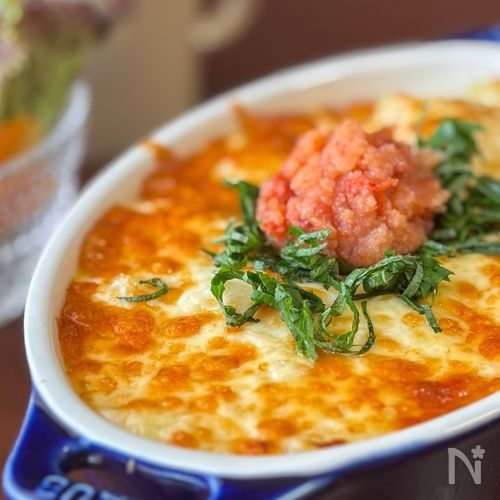 薄力粉不使用‼︎とろける明太ポテトグラタン🫕