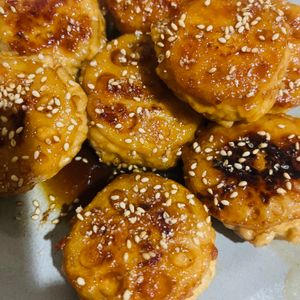 aaaaの作ってみた!投稿(ふわもちシャッキリ♪『れんこんつくねの甘辛照り焼き』)