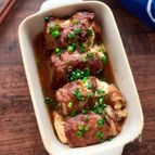 【甘辛肉巻き豆腐】レンジで簡単★ふっくらジューシー
