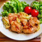 鶏モモと白ネギの味噌バター照り焼き