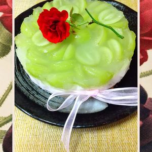 チョロリスの作ってみた!投稿(シャインマスカットのレアチーズケーキ)