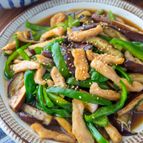 お肉やわらか！鶏むね肉となす、ピーマンのチンジャオロース