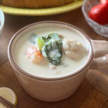 魚介のクリームスープ【うま味たっぷり！】