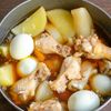 手羽元と大根とゆで卵のおでん風煮の工程2