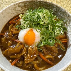 楽ラク手抜キッチン🐶🐾の作ってみた!投稿(冷凍うどん×レンジで簡単♩【カレーうどん】)