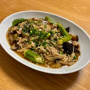 Nao★彡の作ってみた!投稿(『豚肉と秋なすときのこの中華あんかけ』丼も美味しい秋おかず♡)