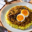 スパイスから作る『ひき肉となすのドライキーマカレー」