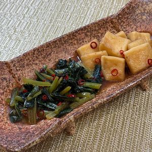 楽ラク手抜キッチン🐶🐾の作ってみた!投稿(はんぺんと小松菜のピリ辛クタクタ煮【作り置き】)