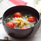 ミニトマトのにら玉お味噌汁