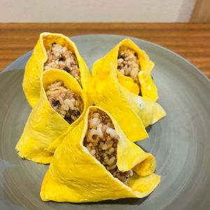 金の作ってみた!投稿(桜えびの三角茶巾ずし)