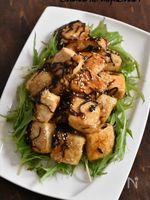 塩昆布タレが絡む！旨味たっぷり♪豆腐と塩昆布のソテー