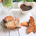 かつおのカツレツ　赤ワインソース