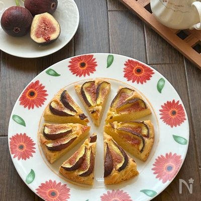 【イチジクの米粉アーモンドケーキ】甘味たっぷり！バター不使用