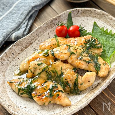 【鶏ささみと大葉の塩だれレモン】さっぱりやわらか〜♡