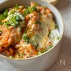 10分でとろ〜り！おいしい【豚キムチーズ丼】