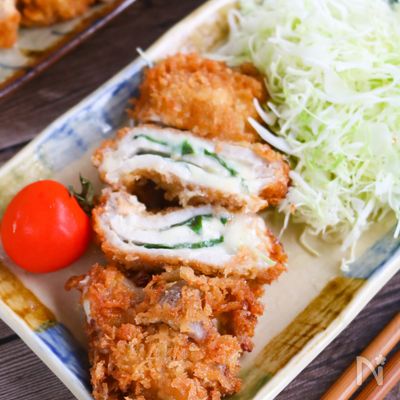 ガッツリ大満足！大葉とチーズの分厚いはさみカツ